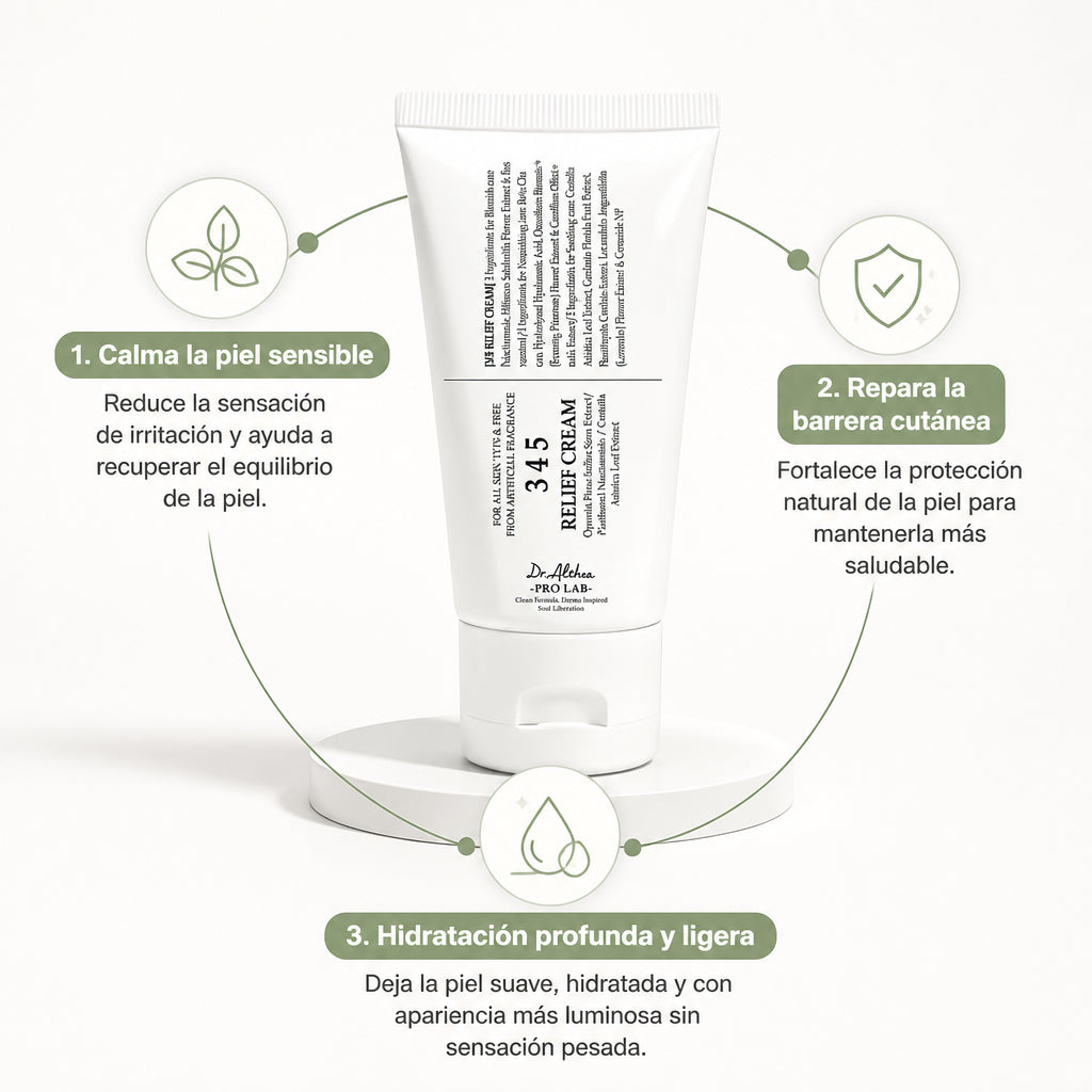 Crema 345: Calma, hidrata y repara piel sensible
